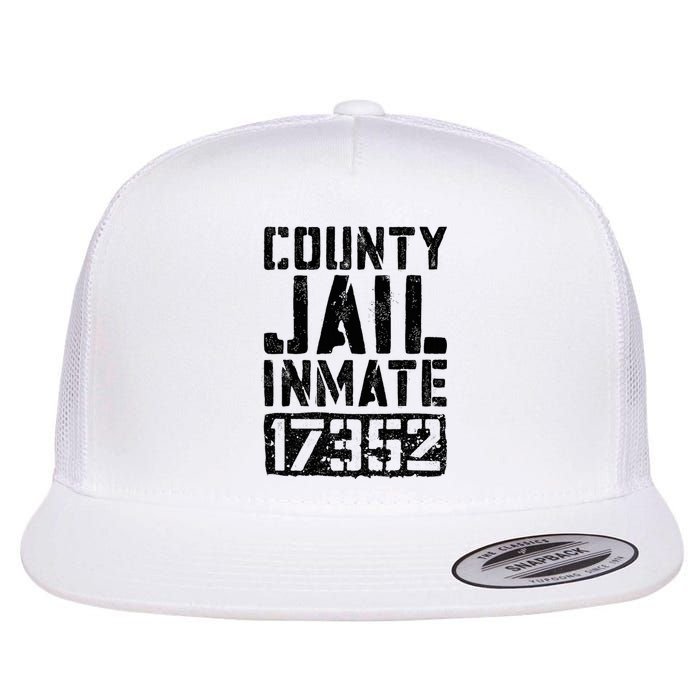 County Jail Inmate Inmate Costume Flat Bill Trucker Hat