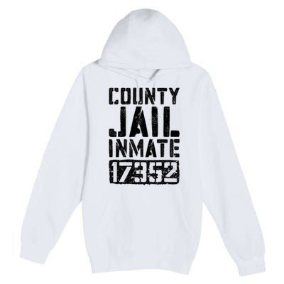 County Jail Inmate Inmate Costume Premium Pullover Hoodie