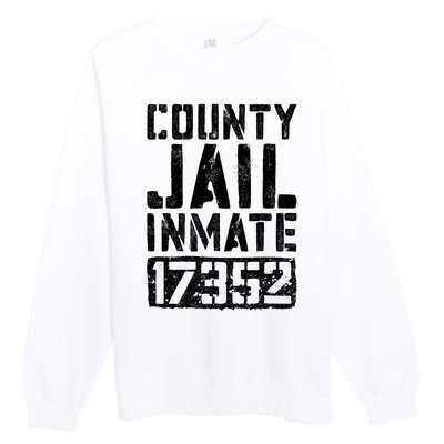 County Jail Inmate Inmate Costume Premium Crewneck Sweatshirt