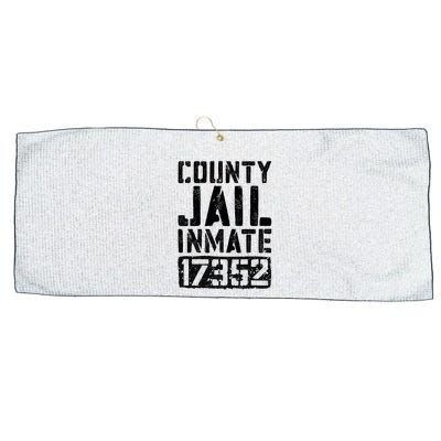 County Jail Inmate Inmate Costume Large Microfiber Waffle Golf Towel