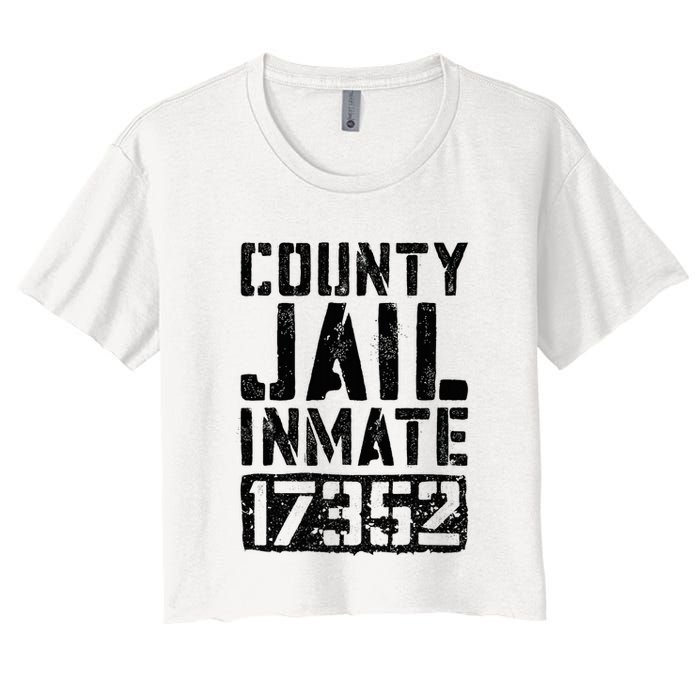 County Jail Inmate Inmate Costume Women's Crop Top Tee
