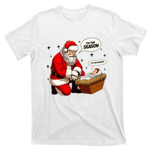 Christmas Jesus Is The Reason For The Season Christian Santa T-Shirt