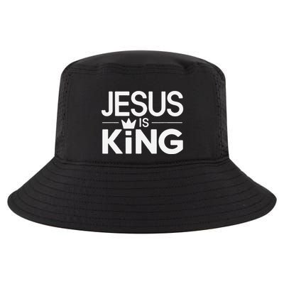 Christian Jesus Is King Design Crown Cool Comfort Performance Bucket Hat