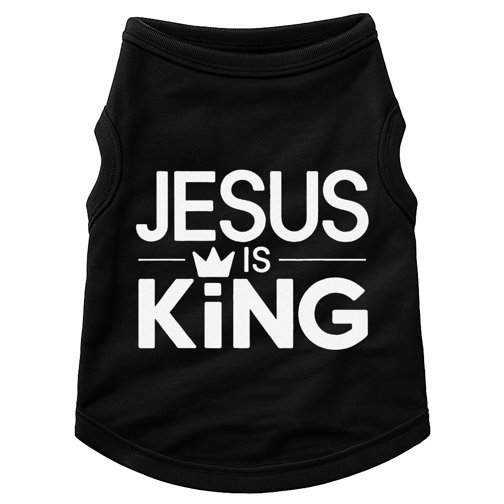 Christian Jesus Is King Design Crown Doggie Tank