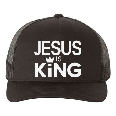 Christian Jesus Is King Design Crown Yupoong Adult 5-Panel Trucker Hat