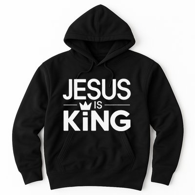 Christian Jesus Is King Design Crown Hoodie