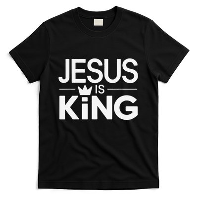 Christian Jesus Is King Design Crown T-Shirt