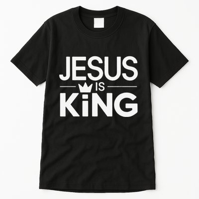 Christian Jesus Is King Design Crown Tall T-Shirt