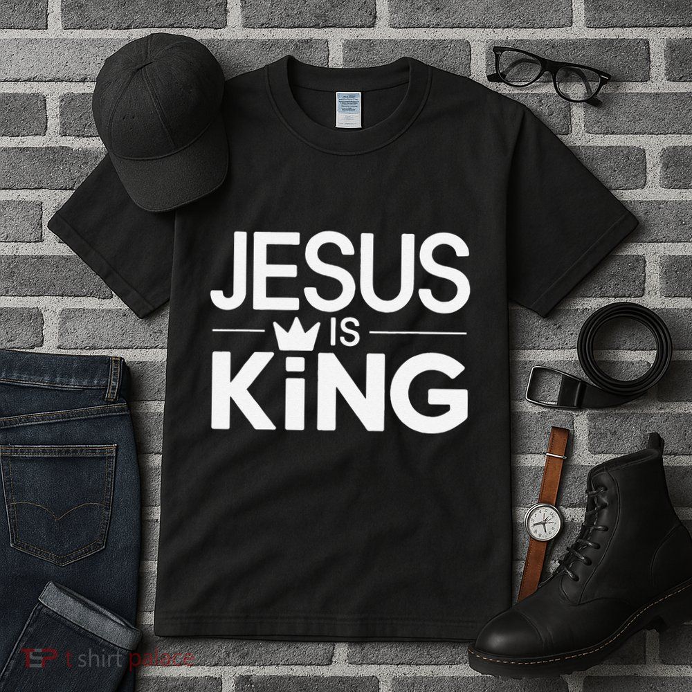 Christian Jesus Is King Design Crown Tall T-Shirt