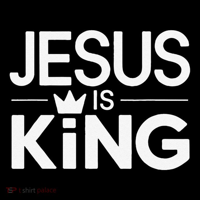 Christian Jesus Is King Design Crown Tall T-Shirt