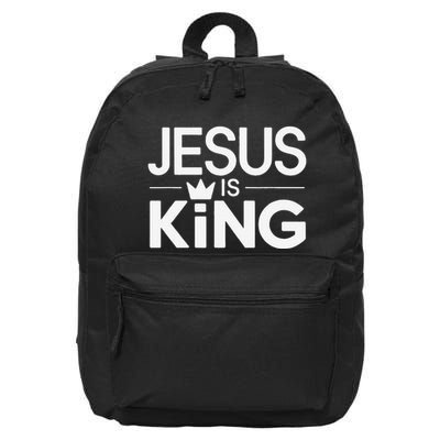 Christian Jesus Is King Design Crown 16 in Basic Backpack