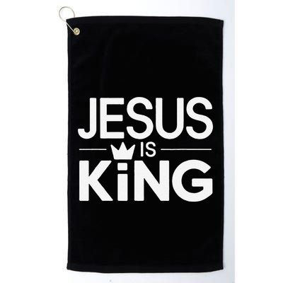 Christian Jesus Is King Design Crown Golf Towel