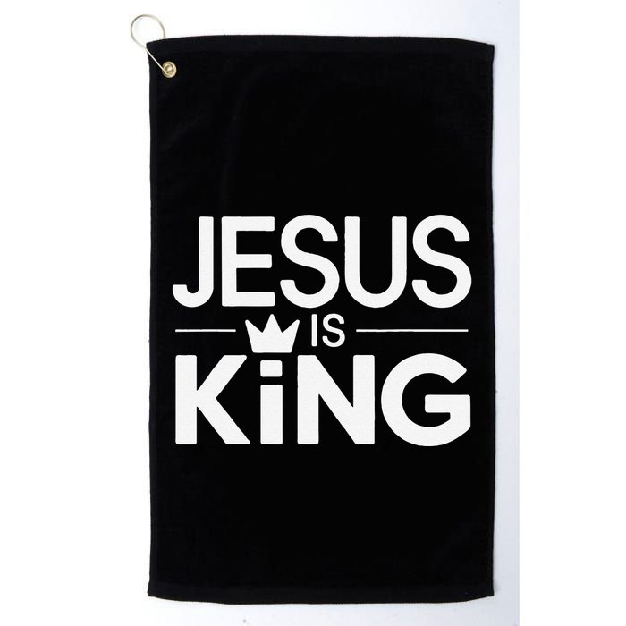 Christian Jesus Is King Design Crown Golf Towel