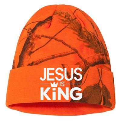 Christian Jesus Is King Design Crown Kati Licensed 12" Camo Beanie