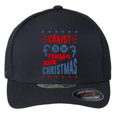 Christ Jesus Is The Reason For The Season Christmas Gift Flexfit Unipanel Trucker Cap