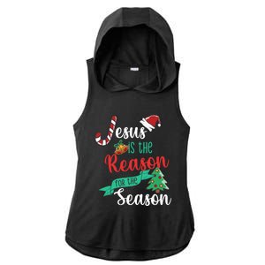 Christ Jesus Is The Reason For The Season Christmas Funny Gift Ladies PosiCharge Tri-Blend Wicking Draft Hoodie Tank