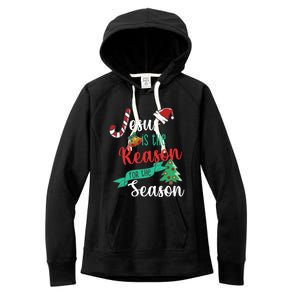 Christ Jesus Is The Reason For The Season Christmas Funny Gift Women's Fleece Hoodie