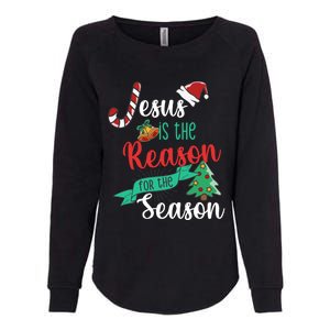 Christ Jesus Is The Reason For The Season Christmas Funny Gift Womens California Wash Sweatshirt