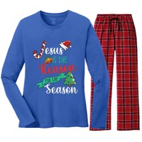 Christ Jesus Is The Reason For The Season Christmas Funny Gift Women's Long Sleeve Flannel Pajama Set 