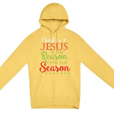 Christ Jesus Is The Reason For The Season Funny Christmas Pa Gift Premium Pullover Hoodie