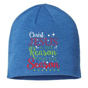 Christ Jesus Is The Reason For The Season Funny Christmas Pa Gift Sustainable Beanie