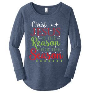 Christ Jesus Is The Reason For The Season Funny Christmas Pa Gift Women's Perfect Tri Tunic Long Sleeve Shirt