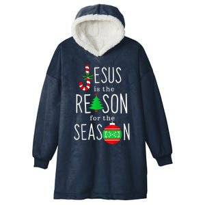 Christ Jesus Is The Reason For The Season Funny Christmas Gift Hooded Wearable Blanket