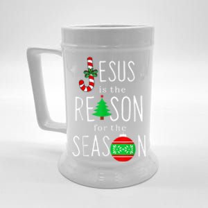 Christ Jesus Is The Reason For The Season Funny Christmas Gift Beer Stein