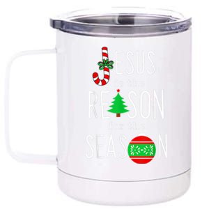 Christ Jesus Is The Reason For The Season Funny Christmas Gift 12 oz Stainless Steel Tumbler Cup