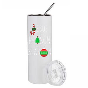 Christ Jesus Is The Reason For The Season Funny Christmas Gift Stainless Steel Tumbler