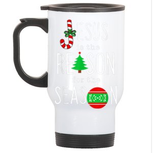 Christ Jesus Is The Reason For The Season Funny Christmas Gift Stainless Steel Travel Mug