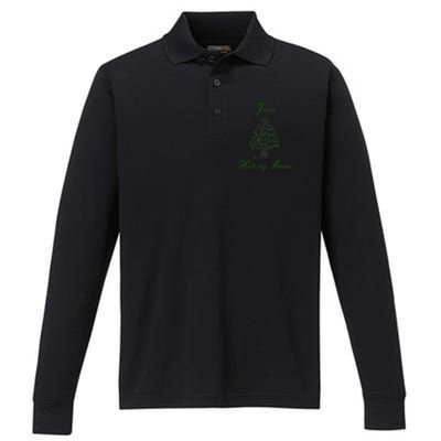 Christ Jesus Is The Reason For The Season Holiday Christmas Gift Performance Long Sleeve Polo