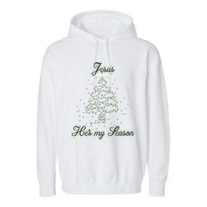 Christ Jesus Is The Reason For The Season Holiday Christmas Gift Garment-Dyed Fleece Hoodie