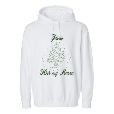 Christ Jesus Is The Reason For The Season Holiday Christmas Gift Garment-Dyed Fleece Hoodie