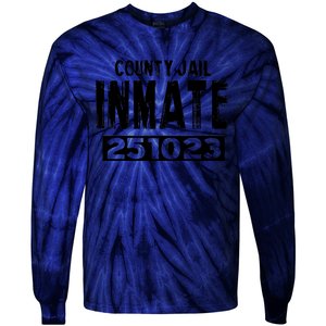 County Jail Inmate Funny Easy Halloween Prisoner Costume Tie-Dye Long Sleeve Shirt