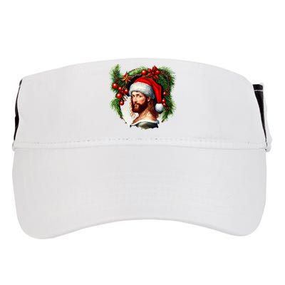 Christmas Jesus In Santa Hat Portrait Decorations Adult Drive Performance Visor