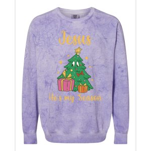 Christ Jesus Is The Reason For The Season Holiday Christmas Cute Gift Colorblast Crewneck Sweatshirt