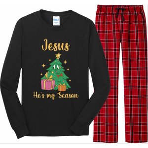 Christ Jesus Is The Reason For The Season Holiday Christmas Cute Gift Long Sleeve Pajama Set