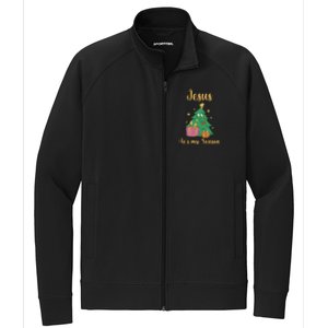 Christ Jesus Is The Reason For The Season Holiday Christmas Cute Gift Stretch Full-Zip Cadet Jacket