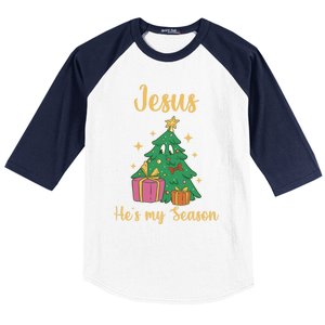 Christ Jesus Is The Reason For The Season Holiday Christmas Cute Gift Baseball Sleeve Shirt