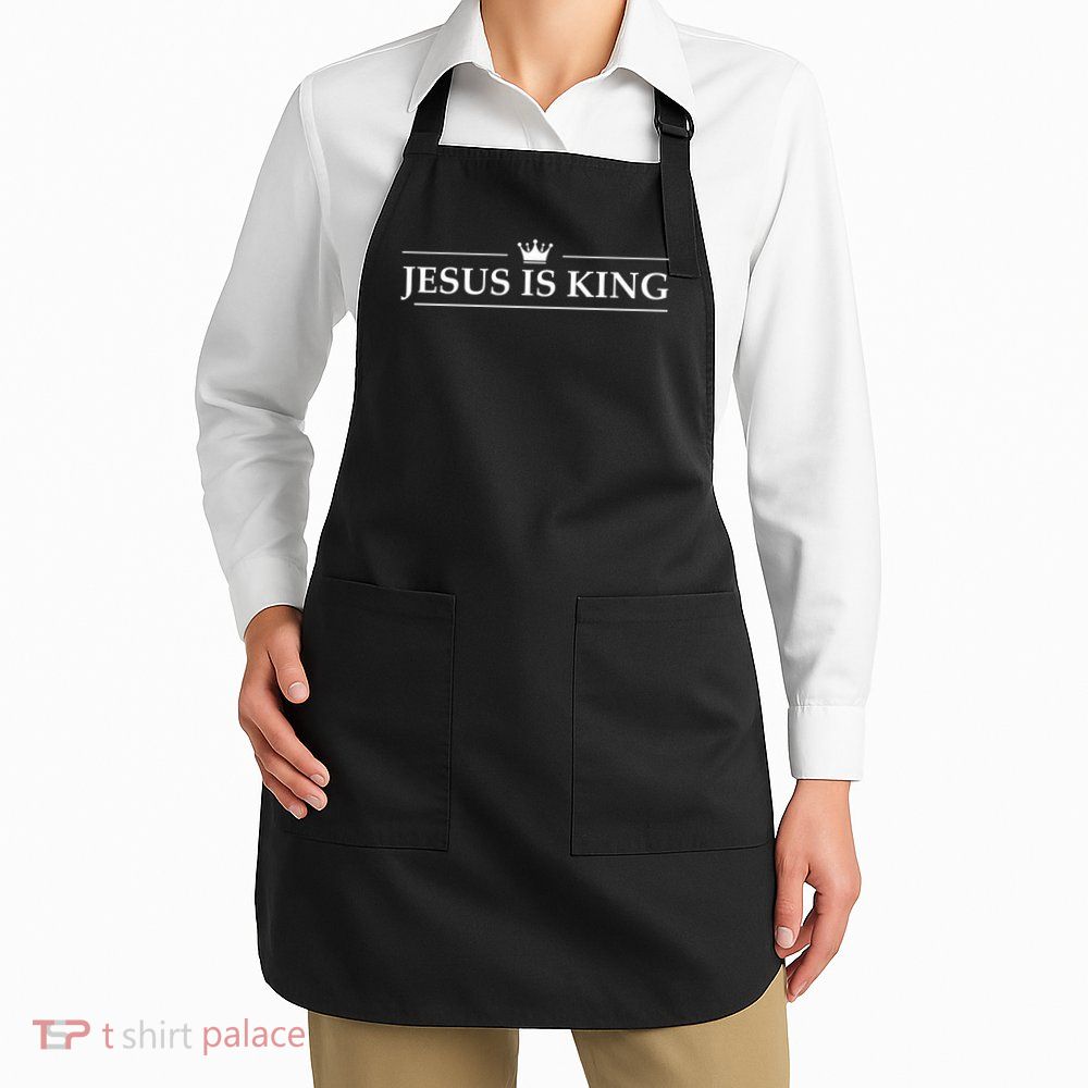 Christian Jesus is King Design Crown Apron