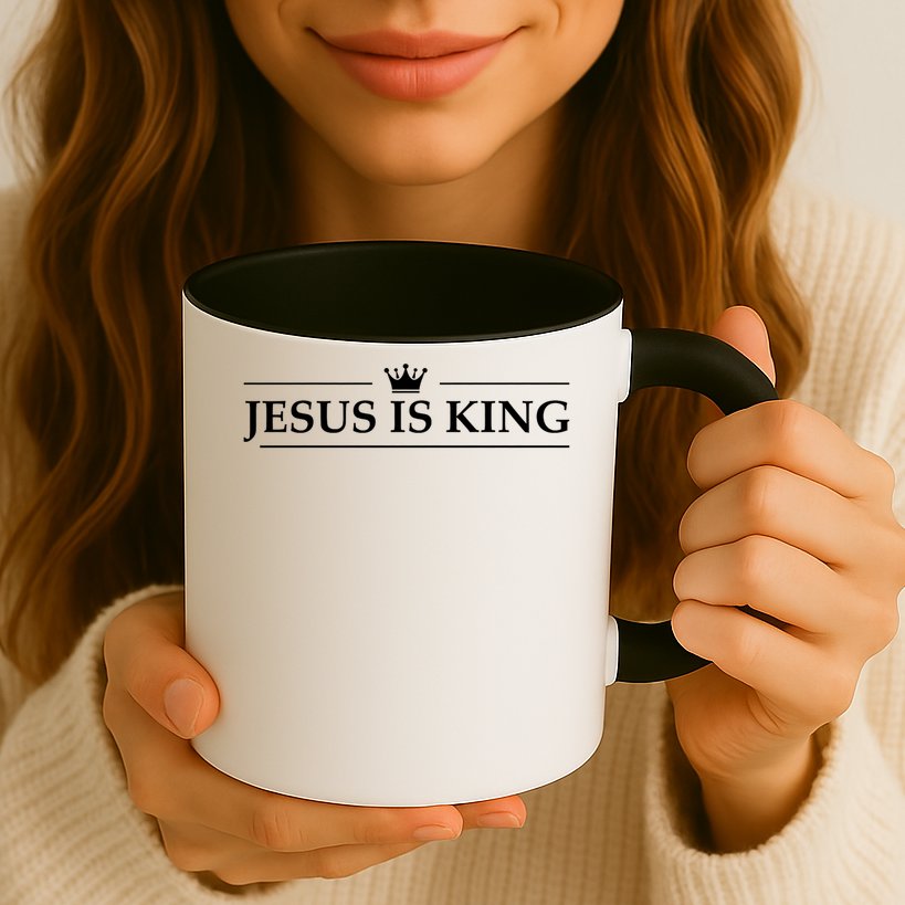 Christian Jesus is King Design Crown Mug