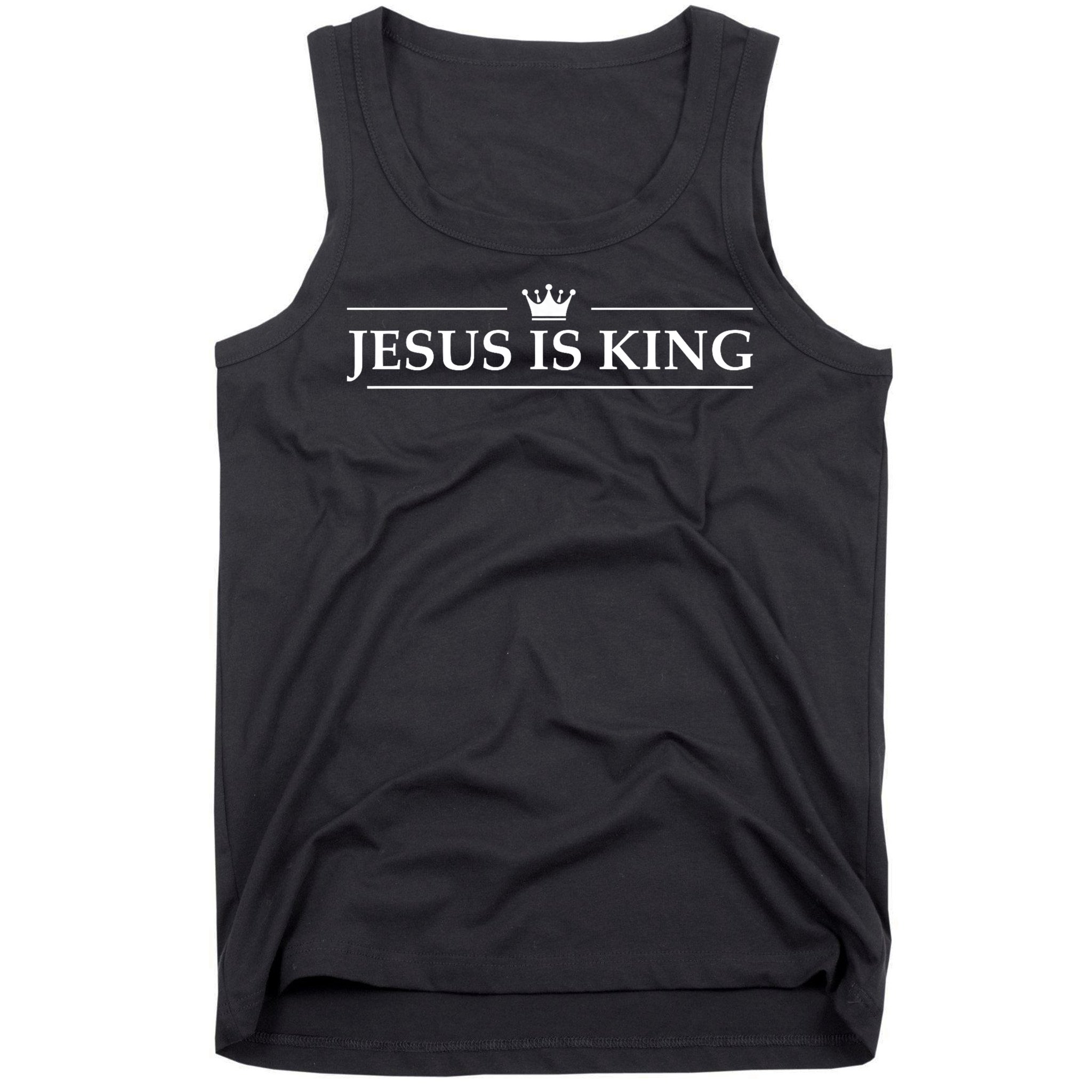 Christian Jesus is King Design Crown Tank Top