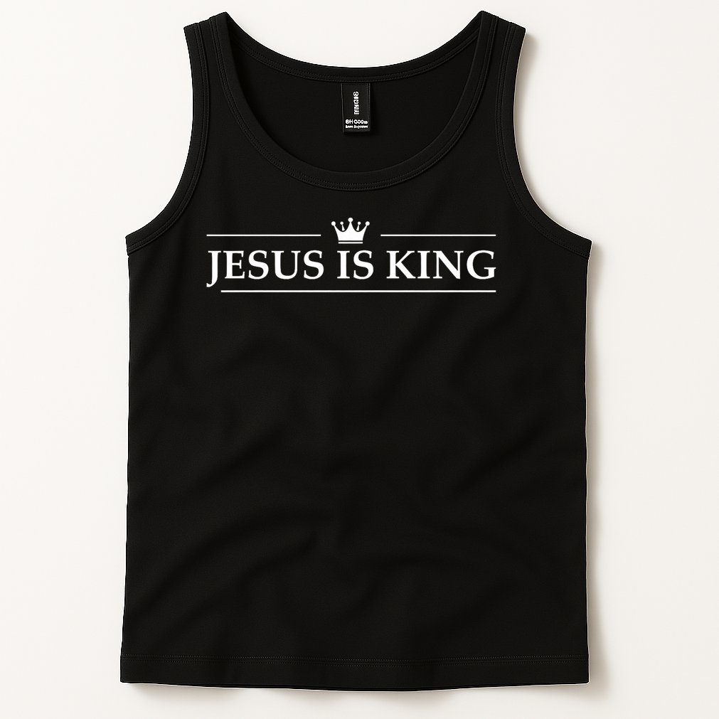 Christian Jesus is King Design Crown Tank Top