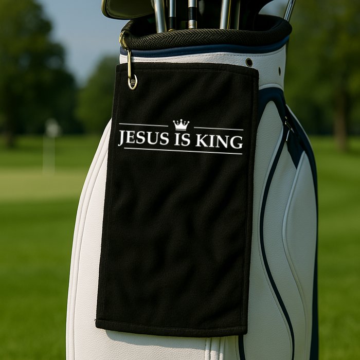 Christian Jesus is King Design Crown Golf Towel