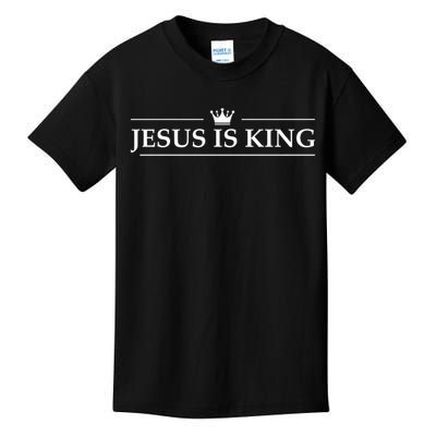 Christian Jesus is King Design Crown Kids T-Shirt