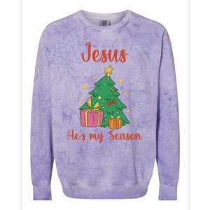 Christ Jesus Is The Reason For The Season Holiday Christmas Cute Gift Colorblast Crewneck Sweatshirt