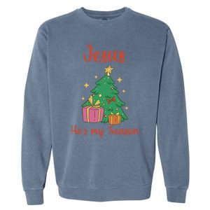 Christ Jesus Is The Reason For The Season Holiday Christmas Cute Gift Garment-Dyed Sweatshirt