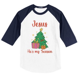 Christ Jesus Is The Reason For The Season Holiday Christmas Cute Gift Baseball Sleeve Shirt