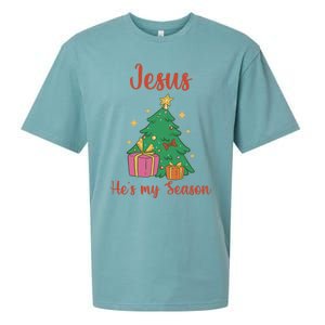 Christ Jesus Is The Reason For The Season Holiday Christmas Cute Gift Sueded Cloud Jersey T-Shirt